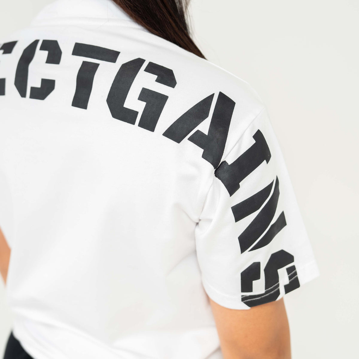 401 Curved Logo Crew Neck - White