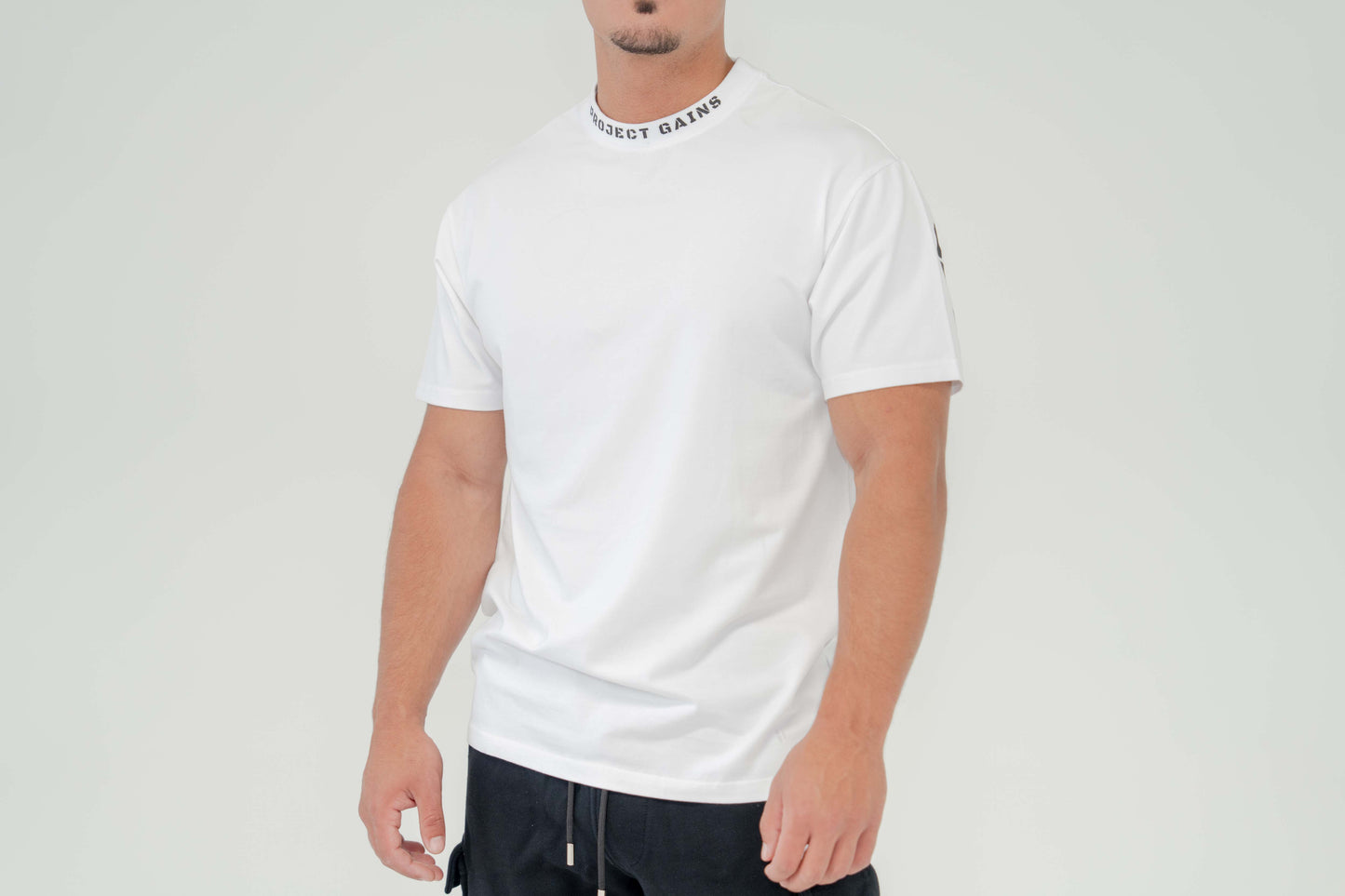 401 Curved Logo Crew Neck - White