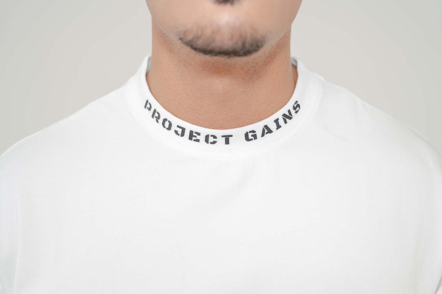 401 Curved Logo Crew Neck - White