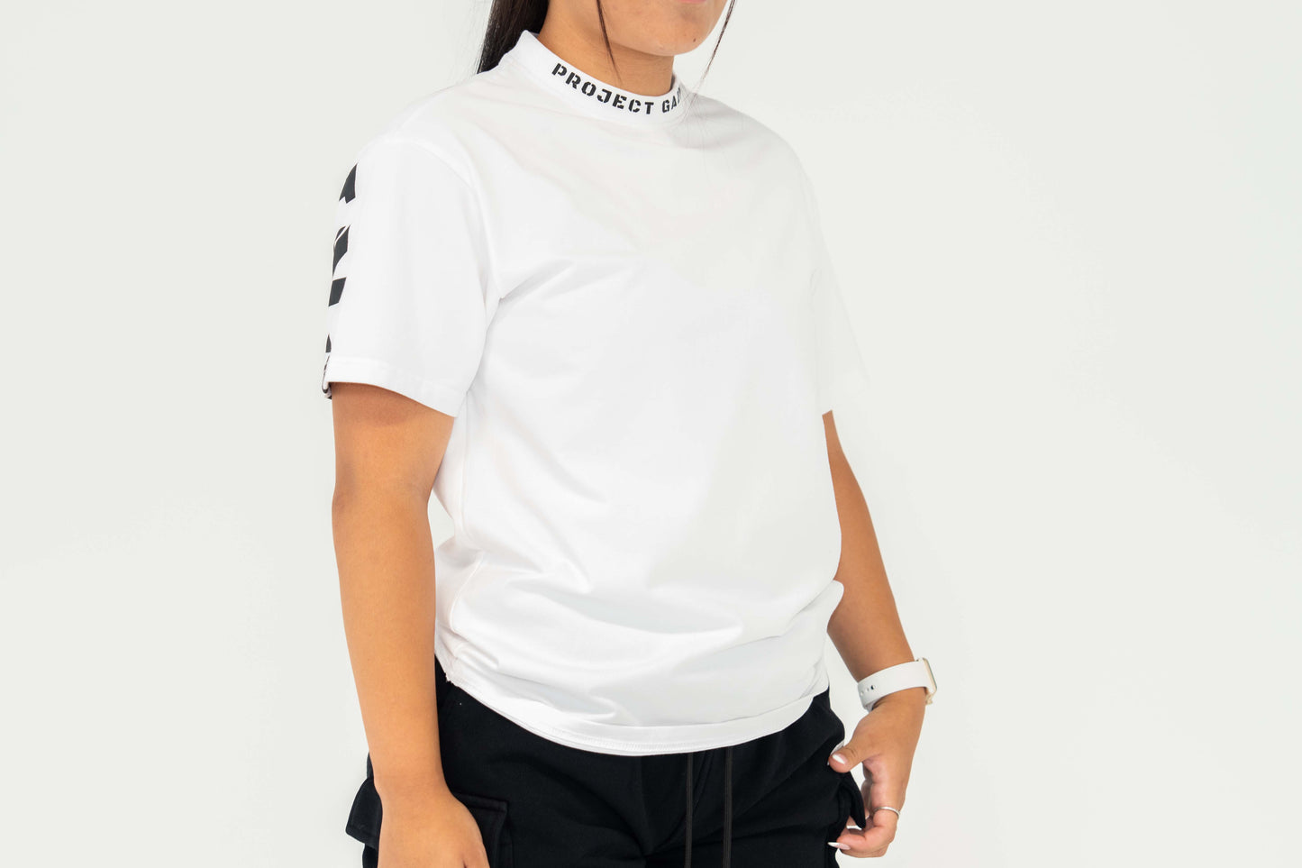 401 Curved Logo Crew Neck - White